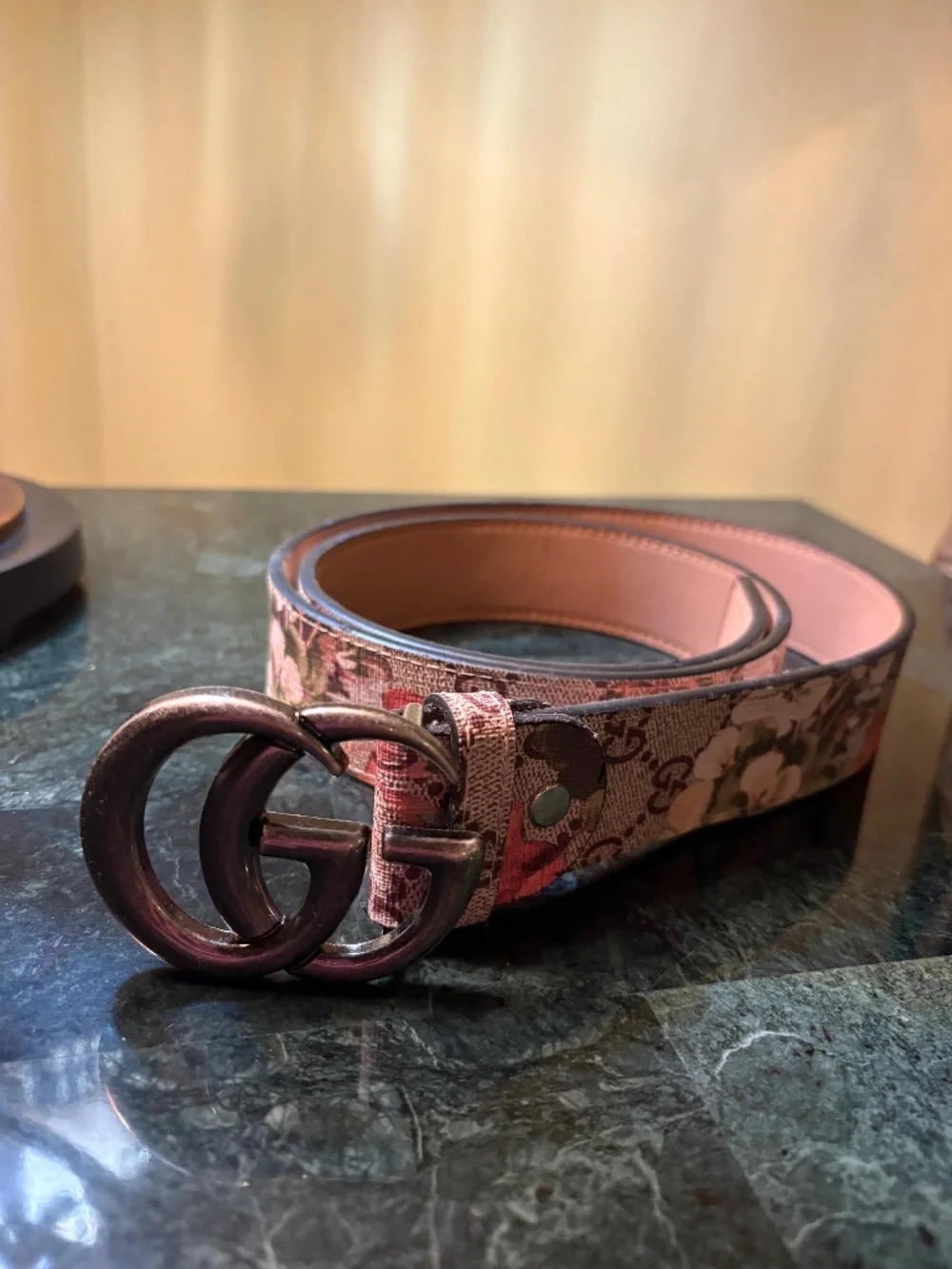 Gucci floral belt size 110